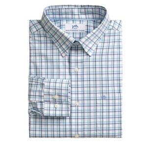 NWT Southern Tide Men’s Charleston Sawmill Plaid Ocean Channel